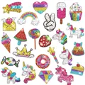 5D DIY diamond art stickers for kids featuring unicorn, rainbow and summer insect designs - Ice Cream Series