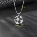 Collana da calcio minimalista con ciondolo traforato e catena da 60cm in argento - Calcio Cavo Argento