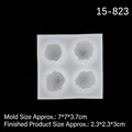 4-cavity 3D strawberry silicone mold for DIY chocolate and resin crafts 7x7x3.7cm - 2# Large Size / Clear