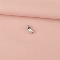 Macro detail of polished silver bead chain connector on soft pink woven fabric - Steel Color Waist Buckle