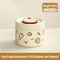 Single 680ml cream 304 stainless steel insulated lunch jar with red cartoon pattern - 680ML / Large Vitality Red