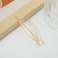 Minimalist golden alloy hair clip with sleek镂空hollow spindle design for women - No. 05 Bobby Pin (Hollow Shuttle)
