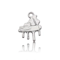 Vintage silver melting grand piano pendant for DIY necklace and bracelet jewelry making - 15561-14x19mm Piano
