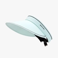 Visera plegable de seda de hielo verde menta con correa ajustable para mujer verano - Azul