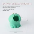 Cartoon dinosaur desk organizer in mint green resin for nail pens and small items - Dinosaur / Mint Green
