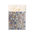 Floral nail stickers MS-217 featuring small orange and pink blossoms in packaging - Orange Pink Small Floral Style (MS217)
