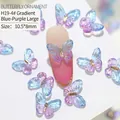 3D aurora gradient blue purple butterfly nail charms in 10.5x8mm size for DIY manicure - 10.5*8mm / Gradient Blue Purple