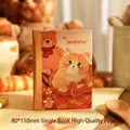 Simpatico taccuino in peluche con gatto arancione e orso, formato A6 80x110mm - Orso e gatto