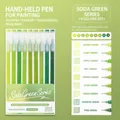 Set di 9 penne color verde soda per journaling e disegno con punte sottili - Set di 9 Verde Soda