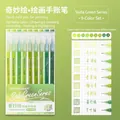 Soda Green 9-piece color pen set for journaling and drawing with fine tips - Soda Green 9-Color Set