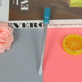 Blue cyan metal screwdriver tool pen with anti-slip grip on pink and grey background - Screwdriver Shape - Blue / 0.5mm