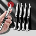 Silver utility knife with 30-degree high carbon steel blade for precision cutting - Craft Knife
