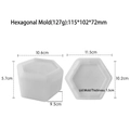Hexagon silicone storage box mold with lid for epoxy resin DIY craft projects - Hexagon Storage Box Mold with Lid J-276