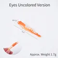 6cm unpainted eye PVC miniature shrimp model with realistic orange and white texture - Mini Shrimp (Unpainted Eyes)