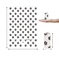 Biodegradable black pet waste bag with paw prints in expanded and roll format - 1 Micron Biodegradable White Paw Print