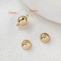 18K vergoldeter Magnetverschluss aus Messing 15mm für DIY Halsketten und Schmuckherstellung - 17# 18k Kugel-Magnetverschluss