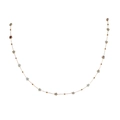 Close-up of golden chain necklace with grey star beads and tiny gold spheres - Grey Star Beads (Gold)