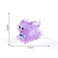 Miniature purple resin rabbit figurine with blue bow tie for DIY moss landscape decor - Luminous Purple