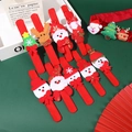Christmas slap bracelets with Santa and reindeer felt toys for children gifts - Plush Slap Bracelet