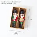 Nutcracker Christmas tree ornaments set of two featuring red and green soldier dolls - Red Green 2pcs Gift Box A