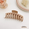 Elegant large milk coffee color matte hair claw clip for women, shark clip design 11cm - Keel Style / Diameter approx 11cm / Matte Coffee