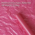 Barbie pink pearlescent tissue paper for flower wrapping, 20 sheets pack, 60x60cm size - 60*60cm (20 Sheets/Pack) / Pearlescent Barbie Pink