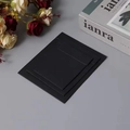 Minimalist black paper jewelry envelopes in three sizes for rings and necklaces - Black Cardboard Sleeve / Round Base