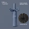 12-bone automatic folding umbrella in fog blue with UPF50+ and 105cm wide canopy - Enlarged 12 Ribs - Xiaomi Series / Smoky Blue