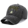 Vintage Baseballkappe in Dunkelgrau mit Retired Air Force Stickerei und Adler-Emblem - Schwarz