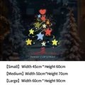 Starry Christmas tree static window cling with Merry Christmas text for festive glass decor - Small [45*60CM] / Static Cling No Glue