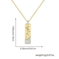 Two-tone gold and silver vertical bar letter pendant necklace with 2g weight details - Two-tone I