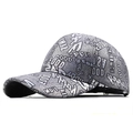 Berretto da baseball argento con stampe graffiti e visiera curva per uomo e donna - Regolabile / Grigio (02)