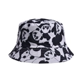 Détail de chapeau bob réversible avec imprimé panda noir et blanc sur toute la surface - Imprimé Panda/Noir & Blanc