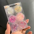 Glitter gel set 13 with 6 jars of sparkling sequins and 2 sponge applicators - Set 13# Princess Style