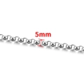 High-quality 5mm stainless steel round pearl chain for DIY jewelry making and accessories - Pearl Link Chain / 5mm / Steel