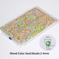 Mixed Macaron color seed beads in 4mm size for DIY jewelry making and beadwork projects - Mixed Style B 4mm