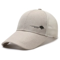 Atmungsaktive Herren-Mesh-Basecap in Hellkhaki mit sportlichem Stickereidetail - Verstellbar / Khaki