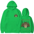 Green Alligator Alcatraz hoodie with creative cartoon print for men and women - Fruit Green