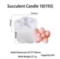 Stampo in silicone per piante grasse 3D per candele fai-da-te con prodotto finito rosa - Candela succulenta 10 (193)