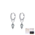 Ohrringe aus 925er Sterlingsilber mit Moissanit im Marquise-Schliff und GRA-Zertifikat - Marquise Hängeohrstecker / Silber