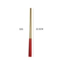 Elegant 22.5cm red and gold 304 stainless steel chopsticks with a matte finish handle - Red Gold Chopsticks