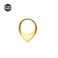 Golden G23 titanium V-shaped septum clicker for nose and ear piercings - 1.2x8mm / Gold Tapered