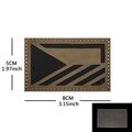 Parche táctico reflectante bandera República Checa bordado en caqui, talla 8x5cm - Parche Moral Reflectante República Checa (M00114-4)
