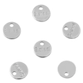 Mini breloques rondes 6mm trou 1mm (50 pcs/sachet) / Acier