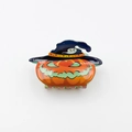 Luminous Halloween pumpkin hair claw clip with black wizard hat for festive hairstyling - Yellow Hat Pumpkin 7.7cm