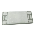 Foldable fabric under-bed storage box with transparent window and sturdy handles - Transparent Gray Edge