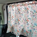 Floral pattern car window sunshade curtain for toddlers with colorful flower print - Light Purple Pastoral Flower Print