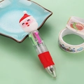 Mini penna a sfera natalizia a 4 colori con un simpatico Babbo Natale sopra - Serie di Natale 3-Babbo Natale