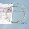 Golden round metal tray stand with 27cm diameter for tiered dessert and cake display - Metal Display Rack-Round Gold