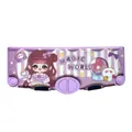 Purple multi-functional pencil case for kids featuring cartoon magic world illustration - Purple Cute Girl